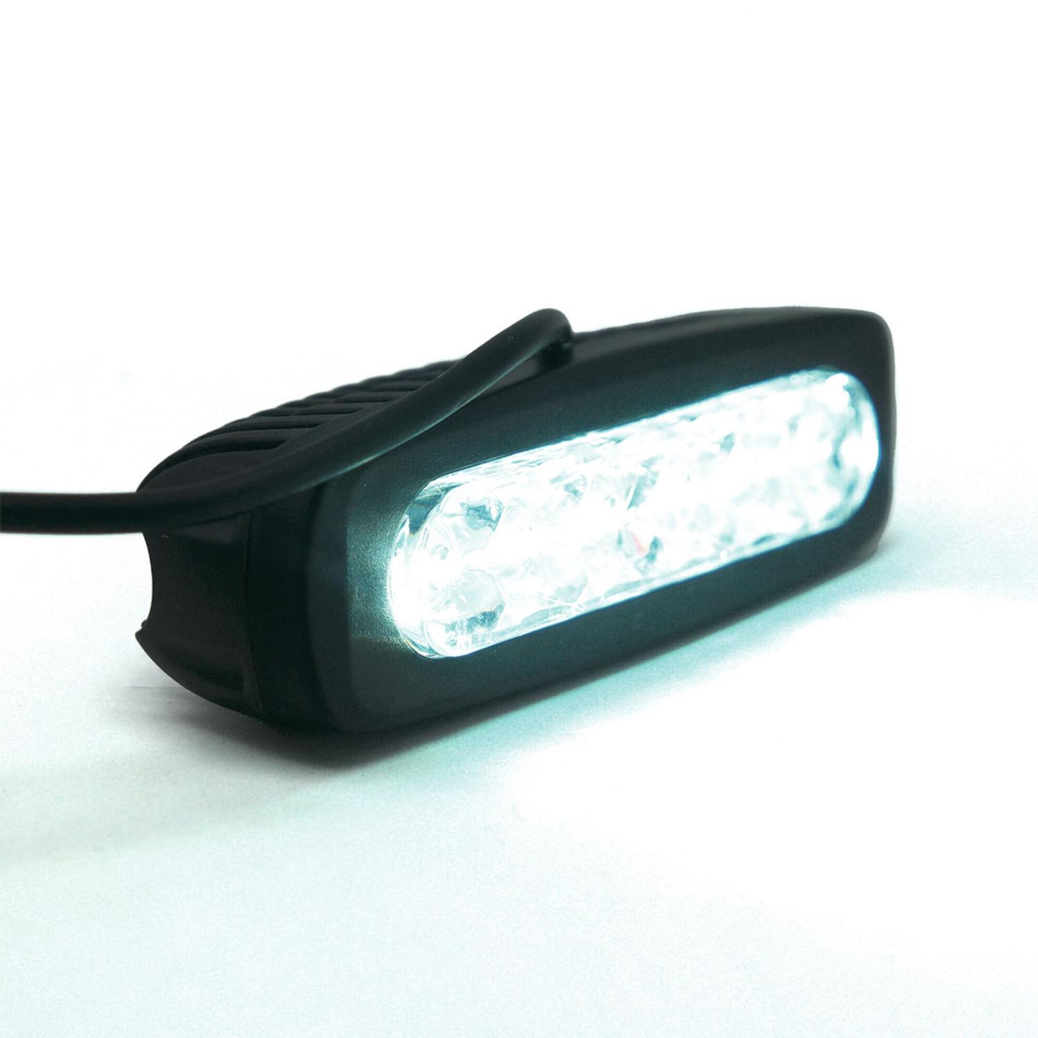 Barra Para Moto Rasen De Led Mini 6 Led Blanco Con Luz Alta Baja Y