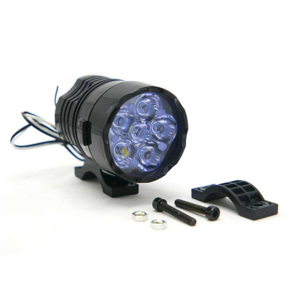 Faro Para Moto Rasen Auxiliar Led Tipo Redondo Luz Blanca Con Luz